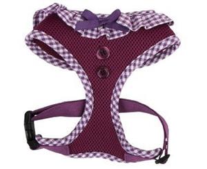 Puppia Gingham Harness Purple