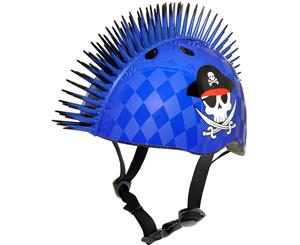 Raskullz Pirate Mohawk Blue Bike Helmet Youth Small