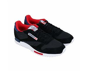 Reebok Classic Leather Ripple Clip Mens Black Suede/Mesh Sneakers Shoes