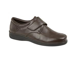 Roamers Mens Super Soft Leather Casual Shoes (Brown) - DF1167