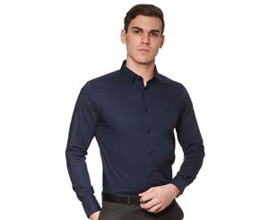 Roberto Cavalli Men's Slim Fit Dress Shirt - Navy