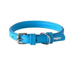 Rogz Leather Buckle Collar Turquoise