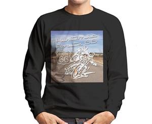 Route 66 Historic Motorcycles Men's Sweatshirt - Black