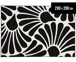 Rug Culture 290x200cm Seashell Rug - Black