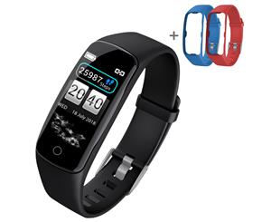 SOGA Sport Monitor Wrist Touch Tracker Smart Watch With 2X Strap Band Replacement