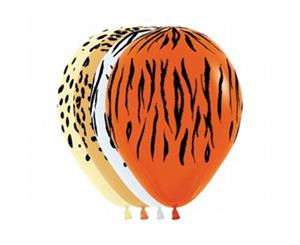 Safari Animal Print Latex Balloons Pack of 6