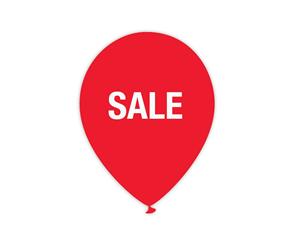 Sale (Neck Down) Fashion Red 30cm Latex Balloons Wht Ink 50pk