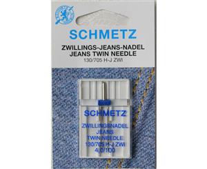 Schmetz Sewing Machine Needles TWIN JEANS 4.0/100 Pack of 1 Needle