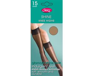 Silky Womens/Ladies Shine Knee Highs (1 Pair) (Melon) - LW255