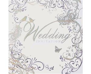 Simon Elvin Wedding Invites Display Packs (Pack Of 6) (Silver Swirls) - SG13793