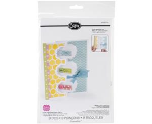 Sizzix Framelits Dies 9/Pkg-Triple Fancy Frame Flip-Its Card