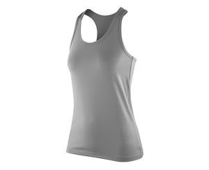 Spiro Womens/Ladies Softex Stretch Fitness Sleeveless Vest Top (Cloudy Grey) - RW5170