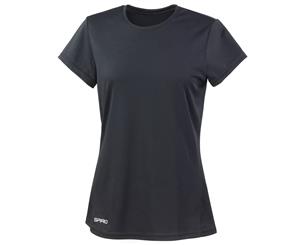 Spiro Womens/Ladies Sports Quick-Dry Short Sleeve Performance T-Shirt (Black) - RW1490