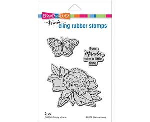 Stampendous Cling Stamp - Peony Miracle