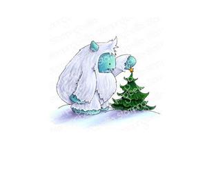 Stamping Bella Cling Stamps - Yeti with A Star On Top - Stamp is approx. 2.75 x 3.5 inches.