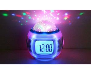 Starry Sky Projecting Alarm Clock-White