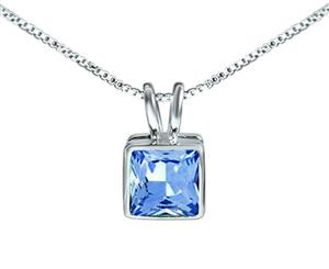 Sterling Silver Princess Necklace featuring Crystals from SWAROVSKI (Blue)