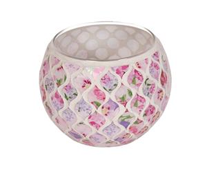 Straits Floral Globe Tealight Holder Pink