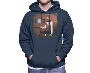 TV Times Snooker Player John Virgo From The Big Break Men's Hooded Sweatshirt - Navy Blue