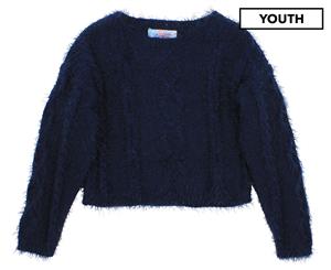 Tahlia by Minihaha Girls' Savannah Cable Jumper - Navy