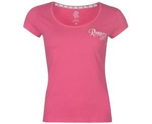 Team Women FC Script T Shirt Tee Top Ladies - Pink