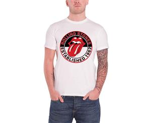 The Rolling Stones Mens T Shirt Est 1962 Tongue Official - White