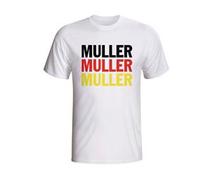 Thomas Muller Germany Player Flag T-shirt (white)