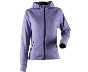 Tombo Teamsport Womens/Ladies Lightweight Running Hoodie With Reflective Tape (Purple Marl) - RW4790