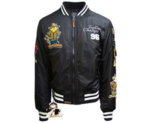 Top Gun Champs Bomber Jacket Black - Black