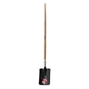 Trojan PowerStep Long Timber Handle Square Mouth Post Hole Shovel