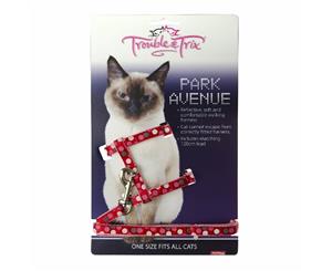 Trouble and Trix Harness Set Park Avenue Circle Red