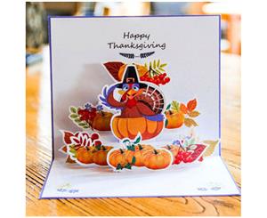 Turkey Pumpkin Pop Up Greeting Card