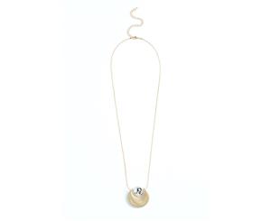 Two Tone Circle Necklace Silver/Gold