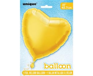 Unique Party Heart Foil Balloon (Pack Of 5) (Gold) - SG16911