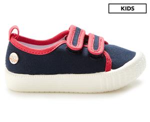 Walnut Melbourne Boys' Classic Ben Shoes - Navy/Red