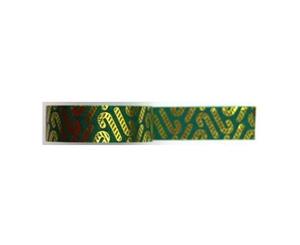 Washi Tape - Green with Gold Foil Candy Cane - size 15mm x 10m