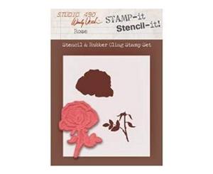 Wendy Vecchi Studio 490 Stamp It Stencil It Rose