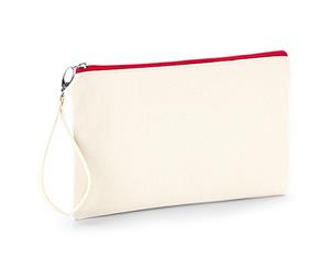 Westford Mill Canvas Wristlet Pouch (Natural/Red) - PC3551