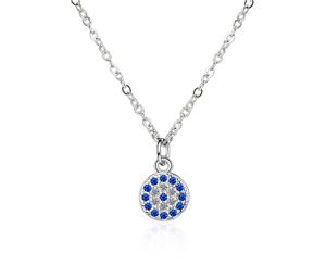 White Blue Panther Necklace-White Gold/Blue