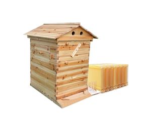 Wooden Beehive Brood Box Bee House + 7pcs Free move Honey Hive Frames