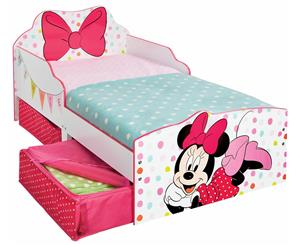 Worlds Apart Minnie Mouse Toddler Bed w/ Storage Drawers