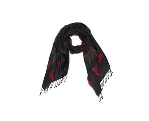 Yarra Trail Women's Block Jacquard Scarf Black Mix