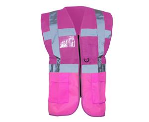 Yoko Hi-Vis Premium Executive/Manager Waistcoat / Jacket (Pink) - BC1267