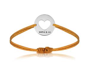 aaina & co Silver Heart Cord Bracelet