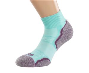 1000 Mile Breeze Anklet Women's Socks Double Layer - Mint/Purple - Small