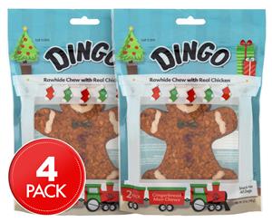 2 x Dingo Rawhide Chew 2pk- Gingerbread Man