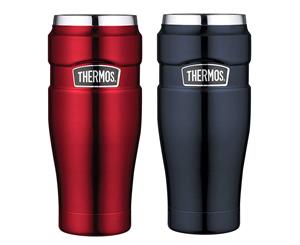 2pc Thermos 470ml Vacuum Insulated Stainless Steel King Tumbler Midnight Blue RD