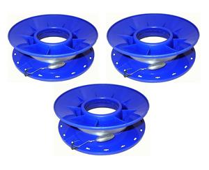 3 X Jarvis Walker 40lb Pre Rigged 10'' Ring Caster Hand Lines - Bulk Pack