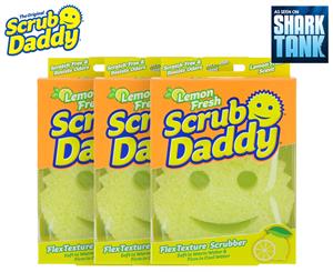 3 x Scrub Daddy Scrubber Lemon Fresh