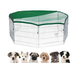 30" 8 Panel Pet Dog Playpen Puppy Exercise Cage Enclosure with Cover